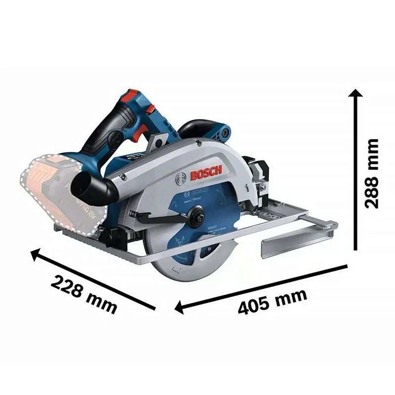 Scie circulaire sans fil BITURBO BOSCH GKS 18V-68 GC Spécialisé (vendu sans batterie) en L-Boxx