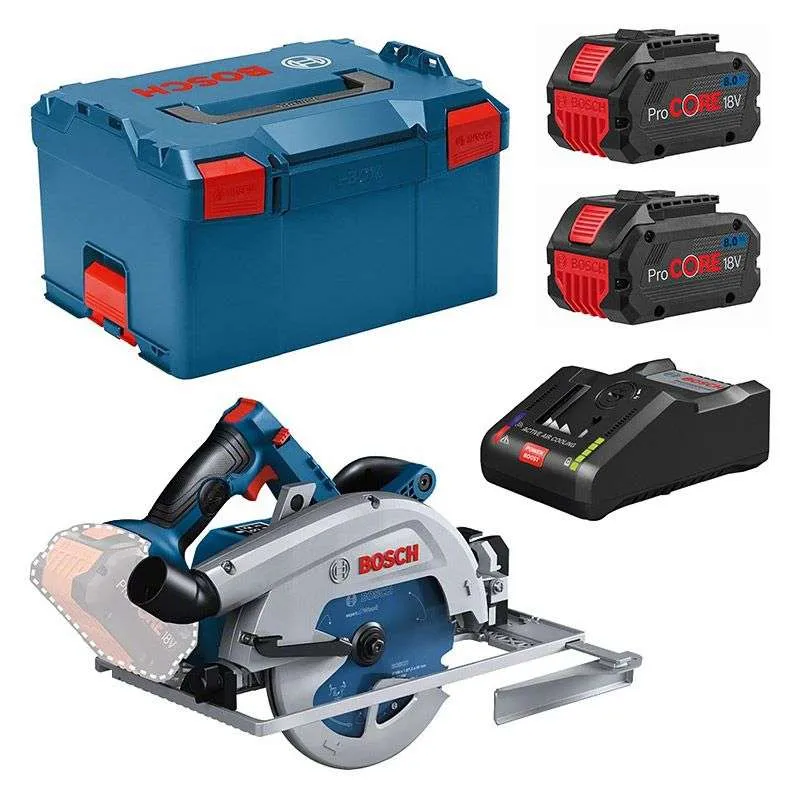 Scie circulaire sans fil BITURBO BOSCH GKS 18V-68 GC Professionnel en L-Boxx (2x8Ah)