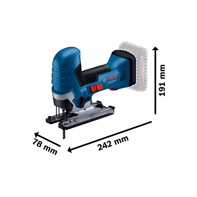 Scie sauteuse sans-fil BOSCH GST 18V-125 S - 0 601 5B2 001 Expert (vendu sans batterie) en carton avec accessoires