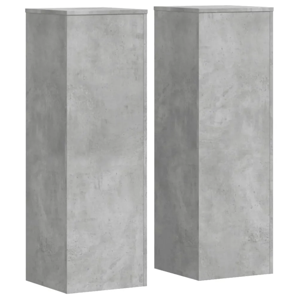 Supports pour plantes meuble fleurs lot de 2 bois d'ingénierie gris 02_0045334