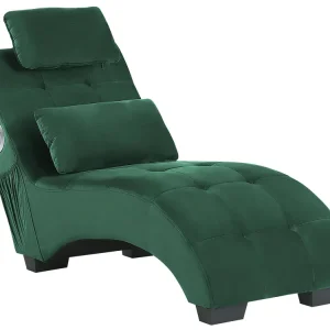 Tissu doux Chaise Lounge Bluetooth Speaker USB Port Green SIMORRE