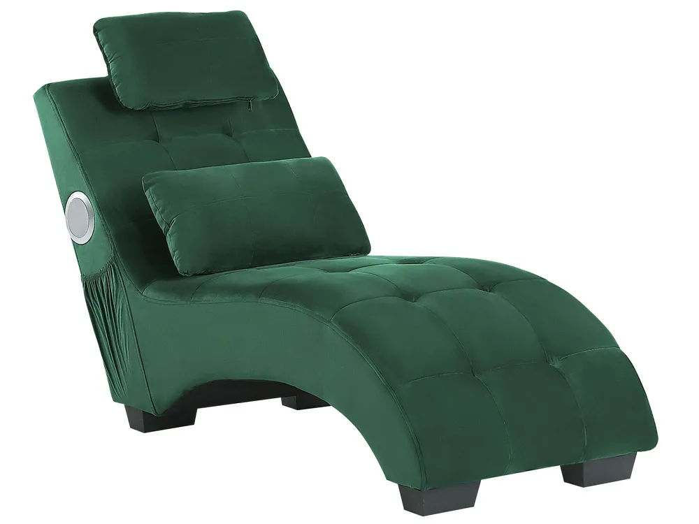 Tissu doux Chaise Lounge Bluetooth Speaker USB Port Green SIMORRE