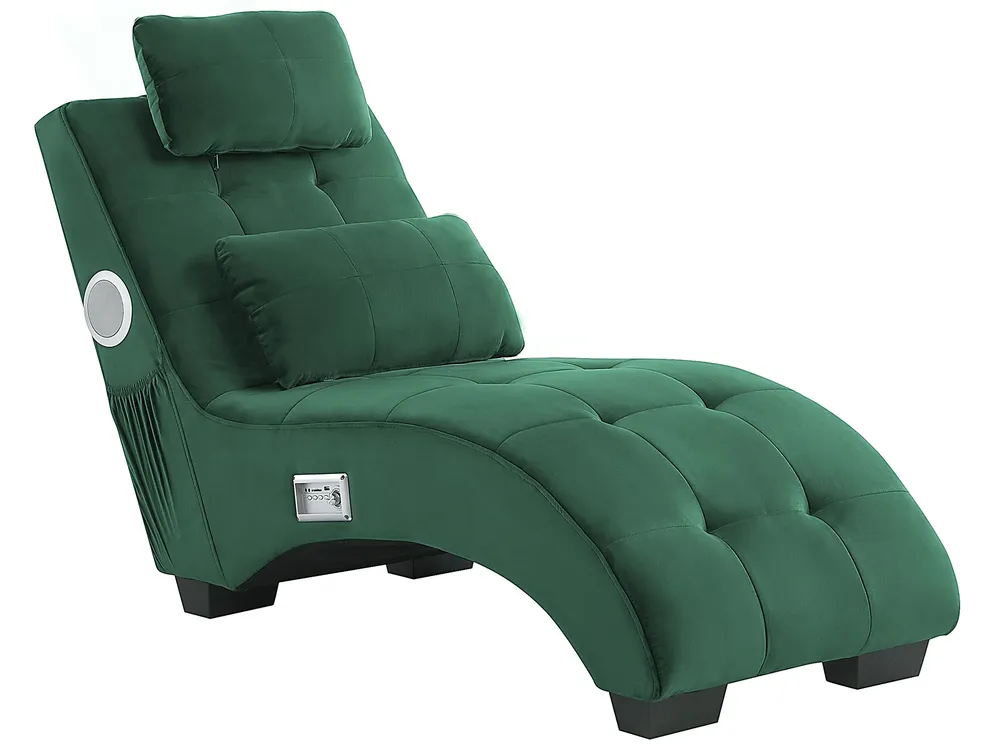 Tissu doux Chaise Lounge Bluetooth Speaker USB Port Green SIMORRE
