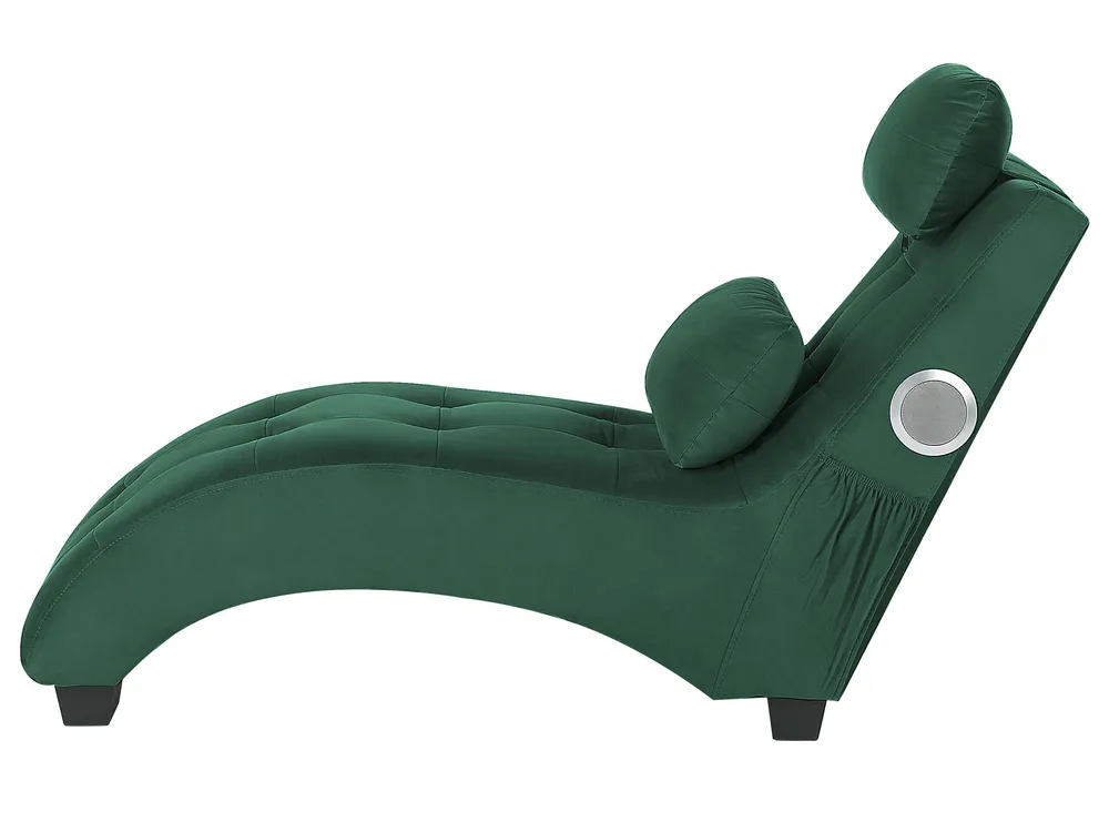 Tissu doux Chaise Lounge Bluetooth Speaker USB Port Green SIMORRE
