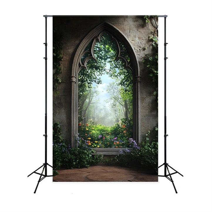 Toile de fond Printemps Fenêtre Gothique Féerique êt LXX1-129
