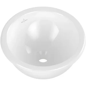 Vasque 45 x 45 ronde à poser VILLEROY ET BOCH Loop & Friends TitanCeram stone blanc pur sans trop plein