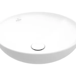 Vasque ronde à poser VILLEROY ET BOCH Loop and Friends non meulé Blanc CeramicPlus 38 x 38 sans trop saturé