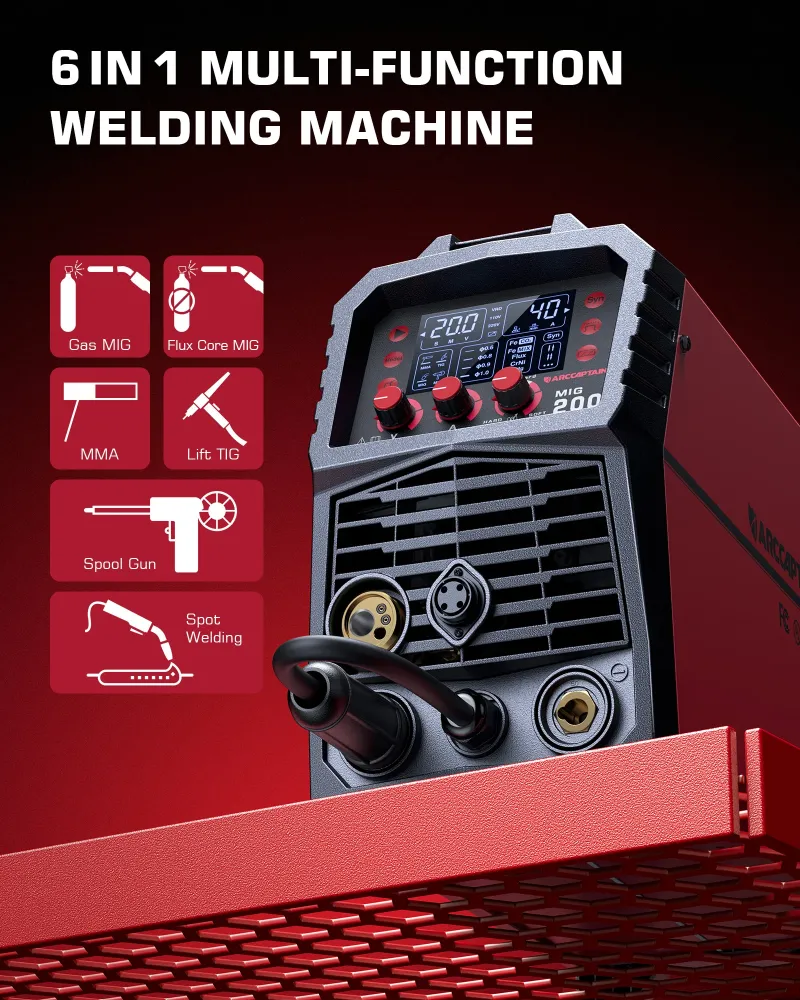 Arccaptain MIG200 Multi-process MIG Welder Binaire Voltage Wholesale Welding Machine