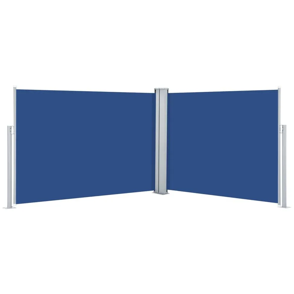 Auvent latéral rétractable Bleu 100 x 1000 cm - 22mm/25mm/28mm