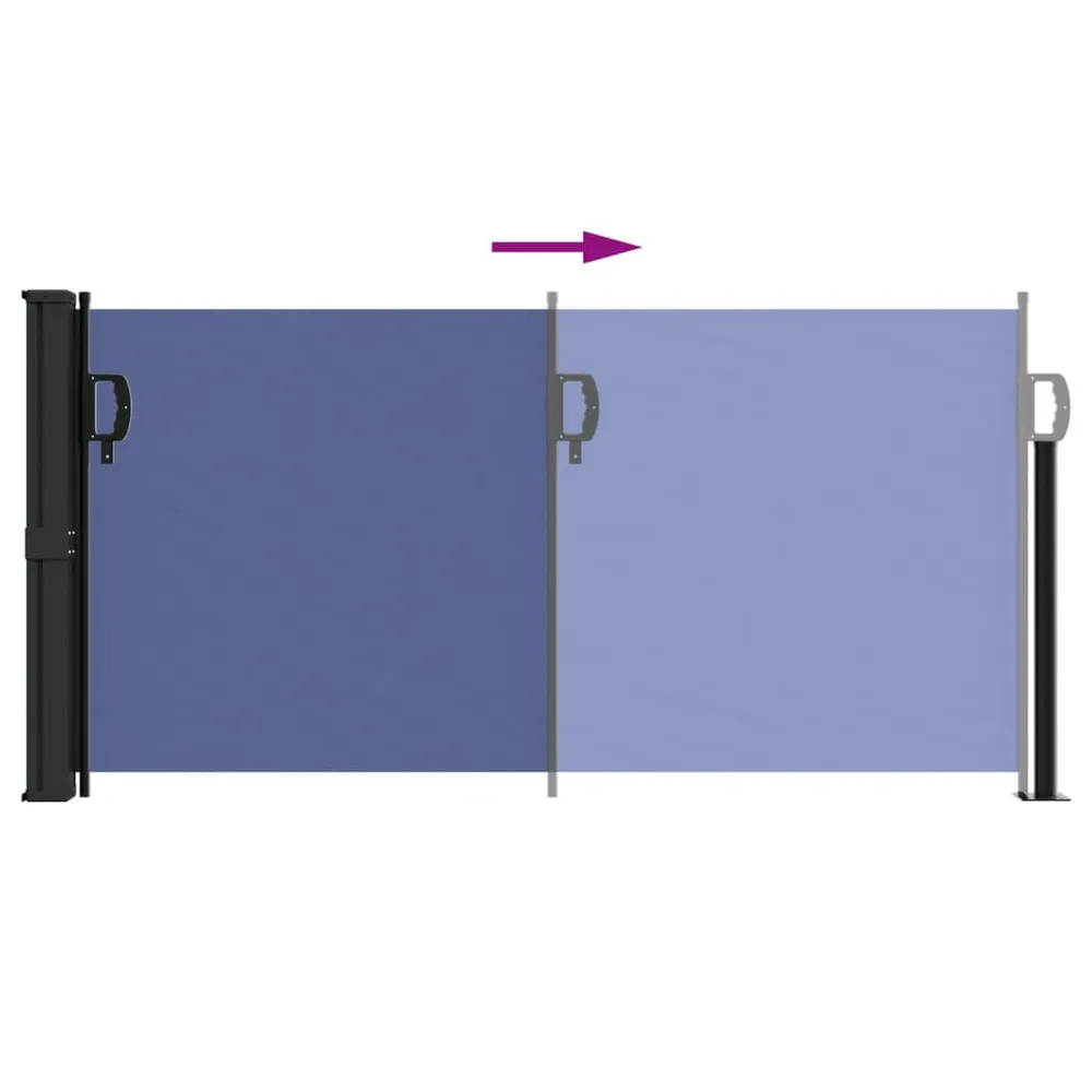 Auvent latéral rétractable bleu 100x300 cm avec garantie 1