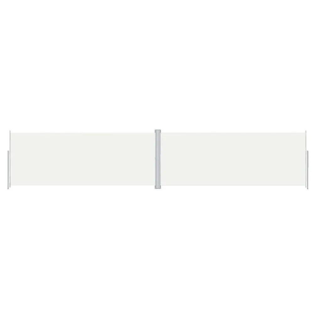 Auvent latéral rétractable Crème 200x1000 cm pour stockage extérieur