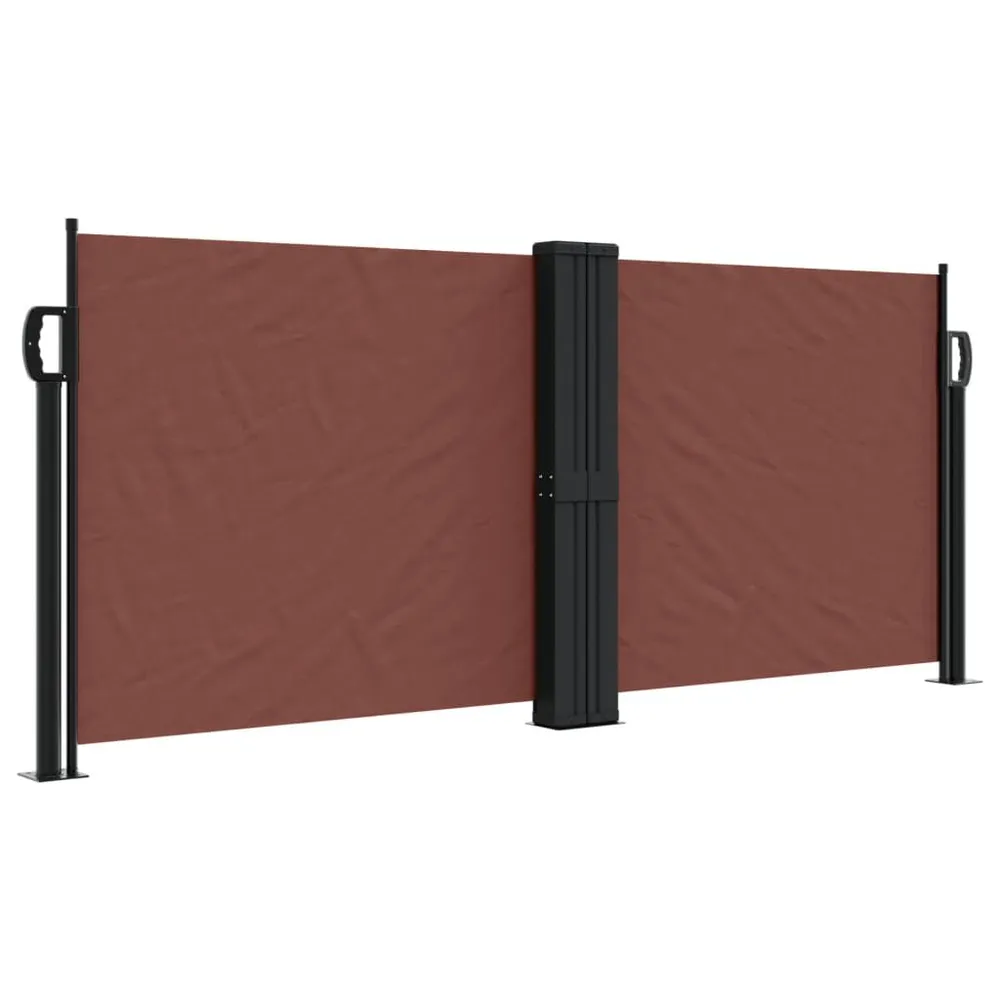 Auvent latéral rétractable marron 100x1000 cm avec Garantie