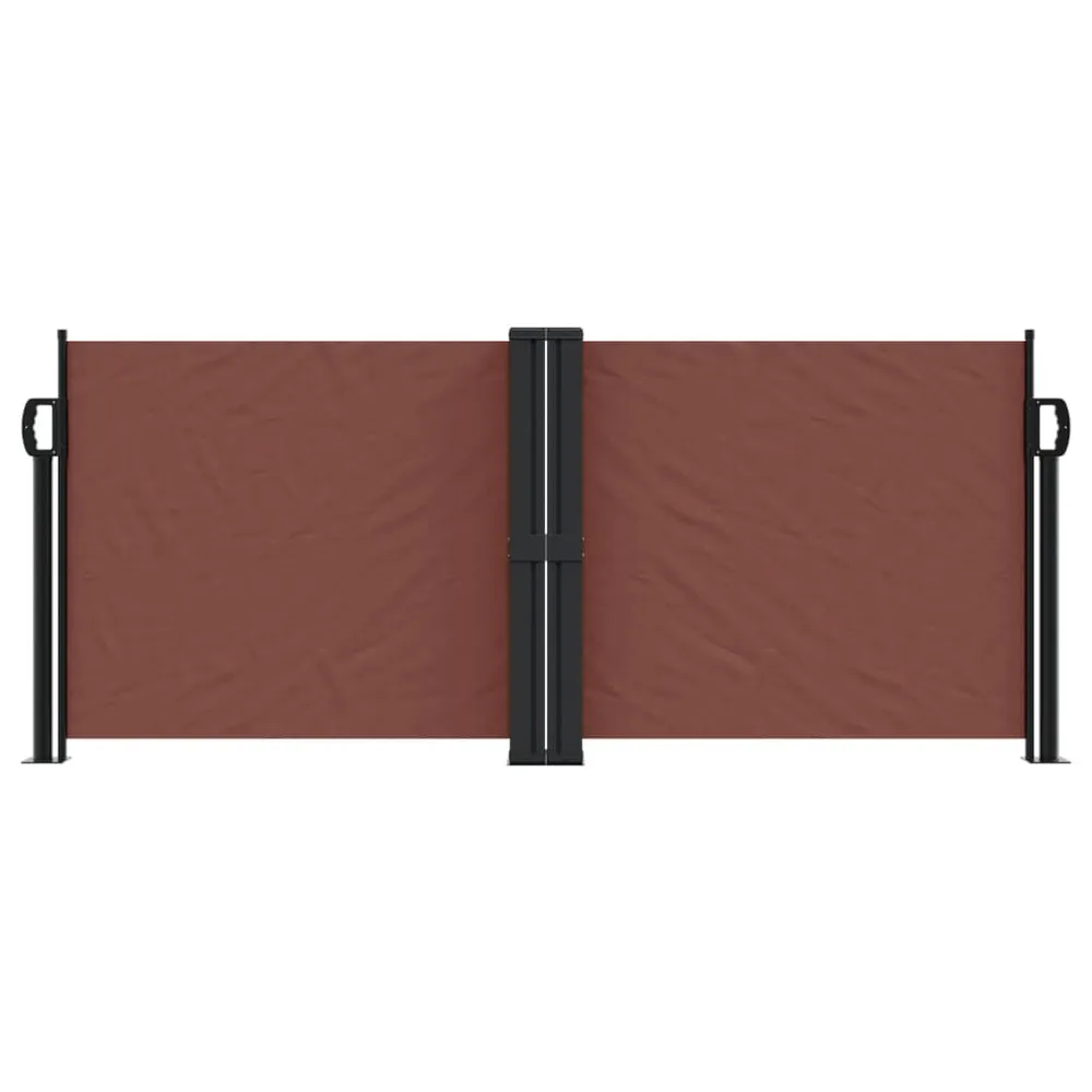 Auvent latéral rétractable marron 100x1000 cm avec Garantie