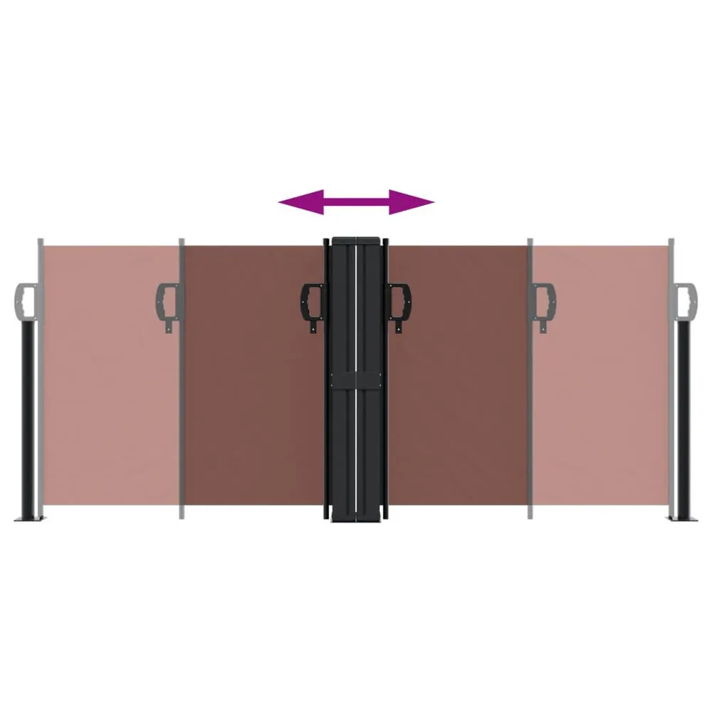 Auvent latéral rétractable marron 100x1000 cm avec Garantie
