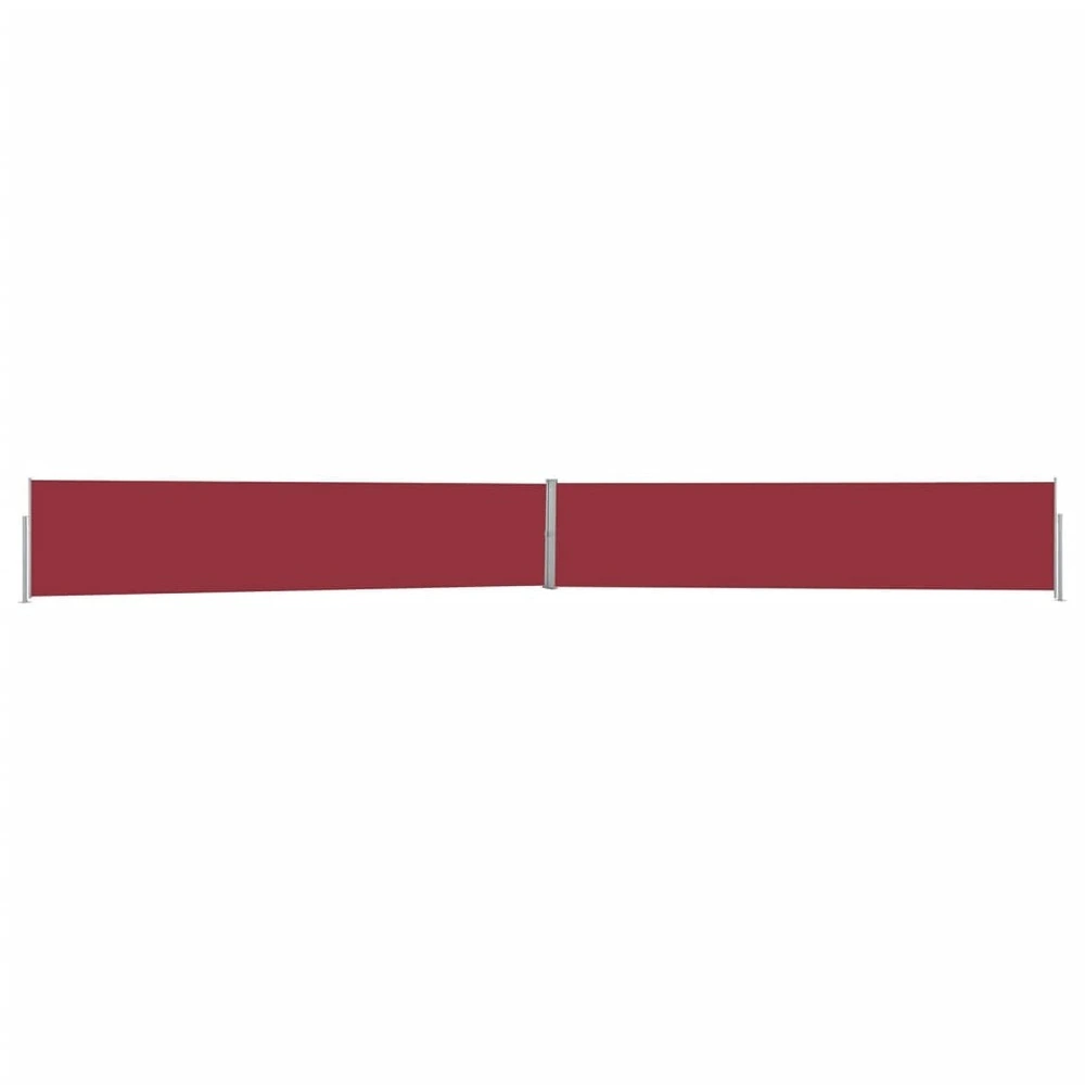 Auvent latéral rétractable de patio 140x1200 cm rouge