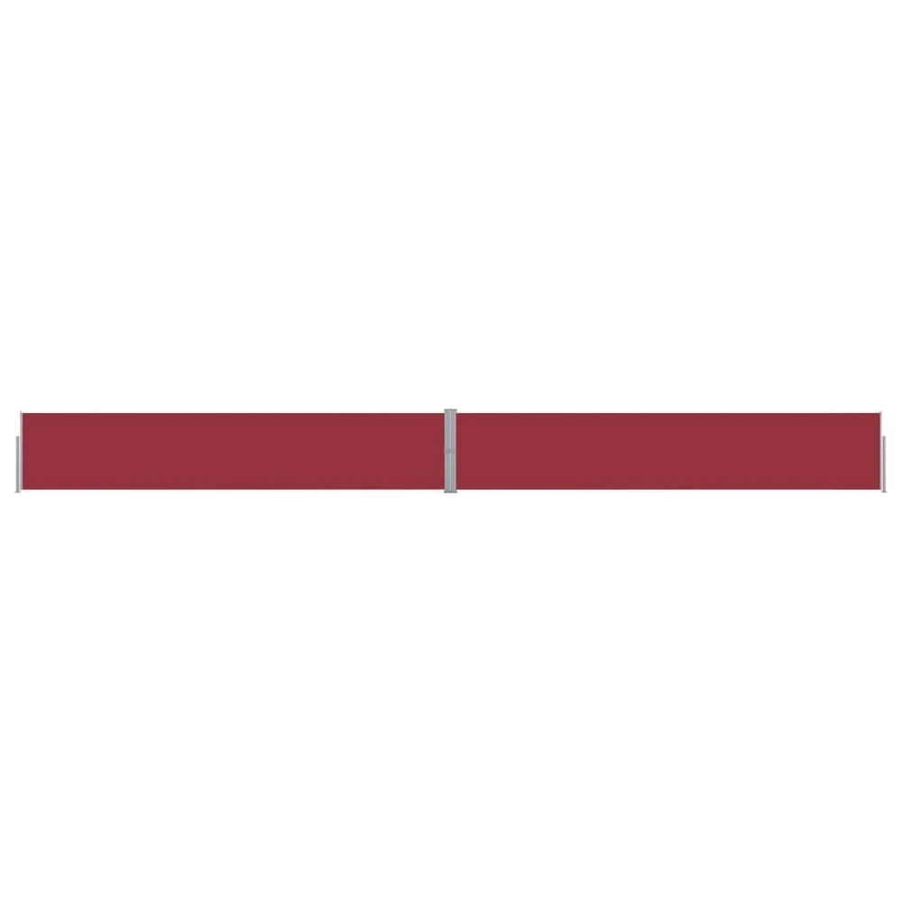 Auvent latéral rétractable de patio 140x1200 cm rouge
