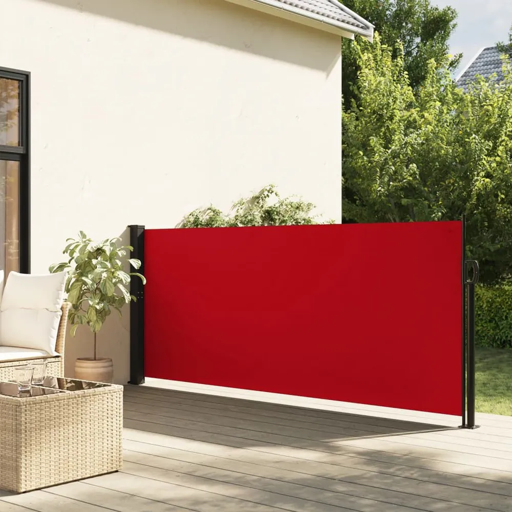 Auvent latéral rétractable rouge 100x300 cm pour transport d'équipement