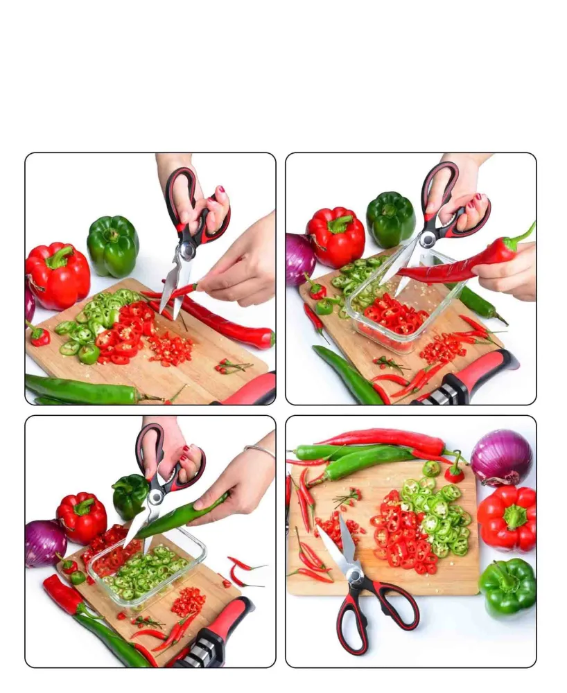 Creative Cooking Multi-Purpose Scissors - Noir jais & Red