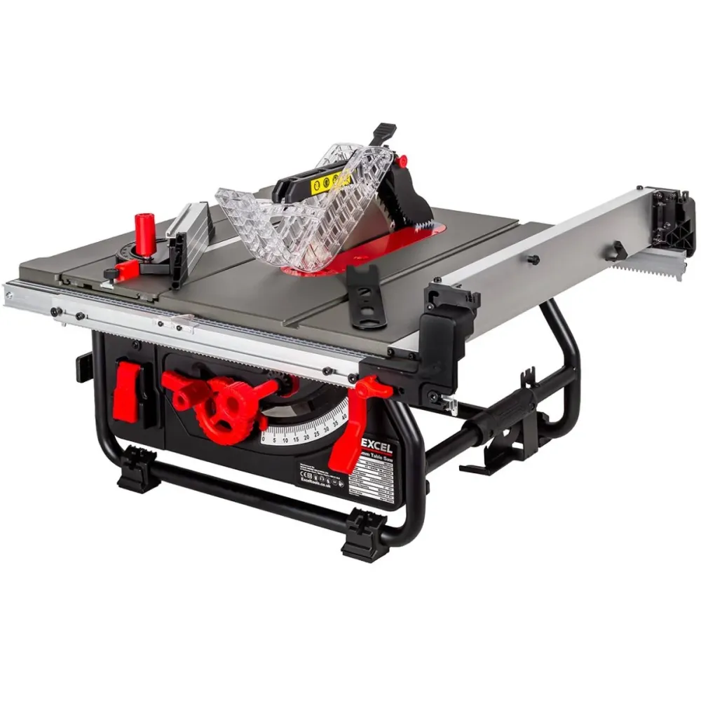 Excel 254mm Prolongeable Table Saw 240V/1800W avec mousses incluses