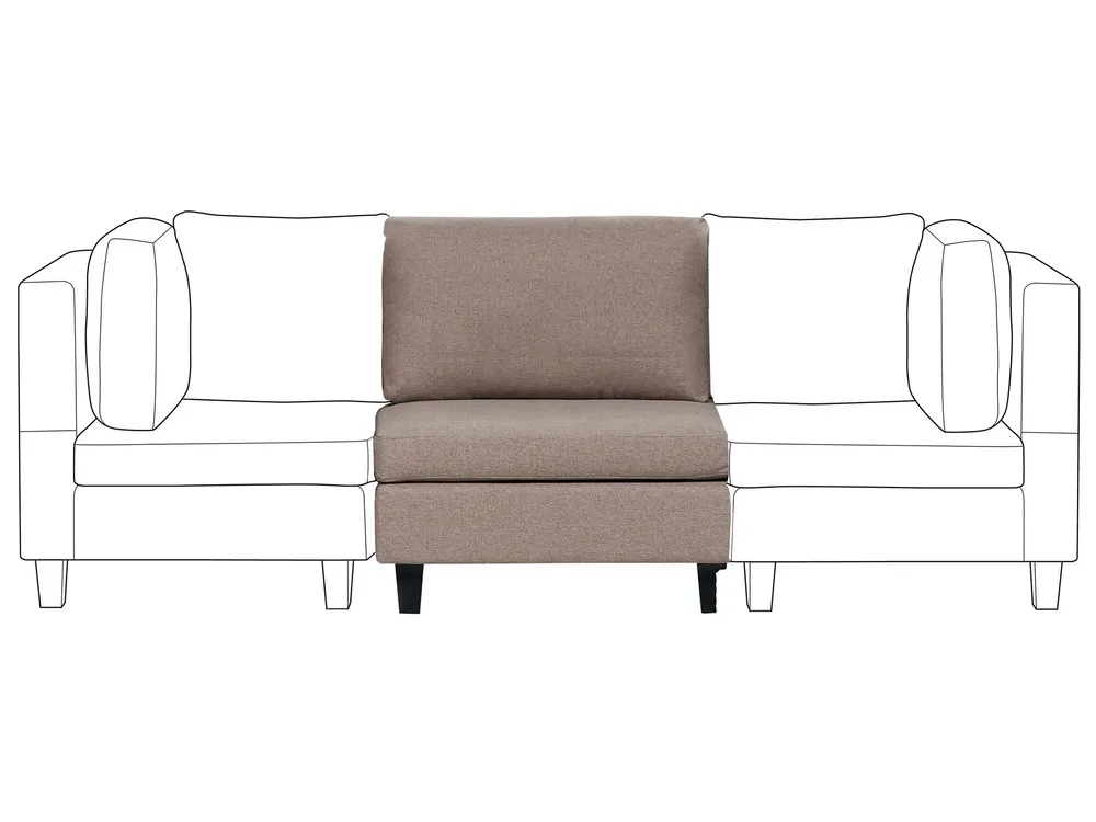 Fabric 1-Seat Section Brun UNSTAD