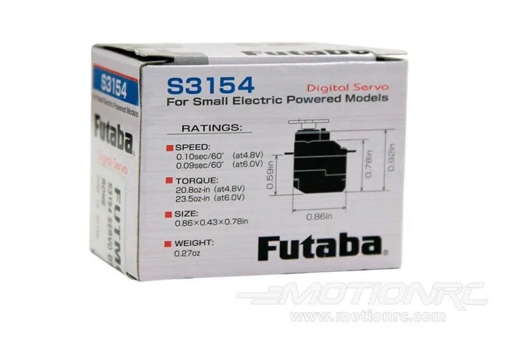 Futaba S3154 Compact servomoteur numérique 1,5 kg/cm 1,7 kg/cm