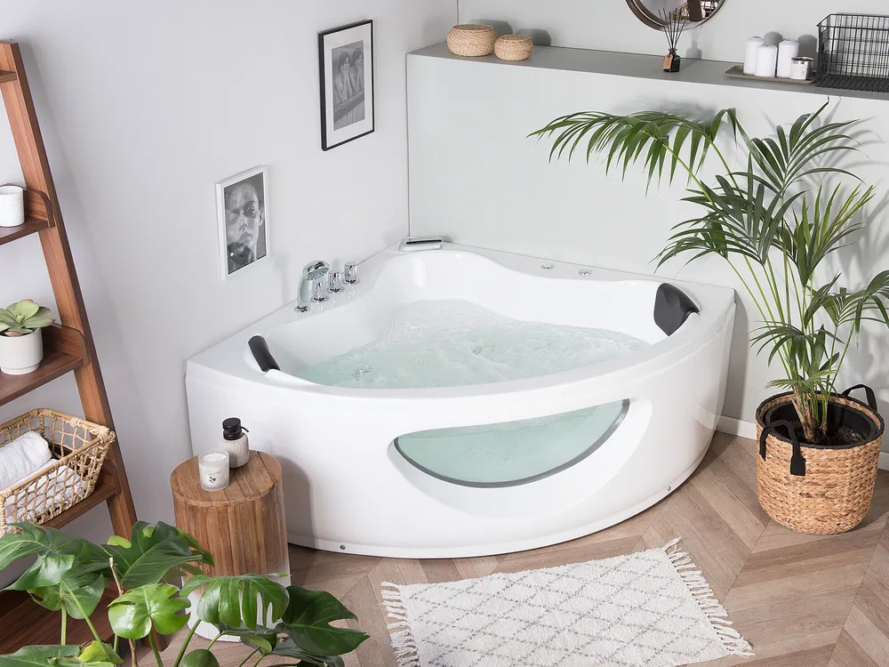 Hoekbad whirlpool wit 190 cm TOCOA