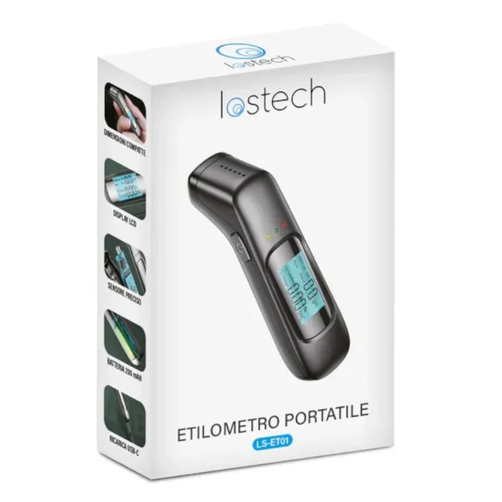 Housse de protection quad Etilometro elettronico portatile misuratore per livello di alcol LS-ET01