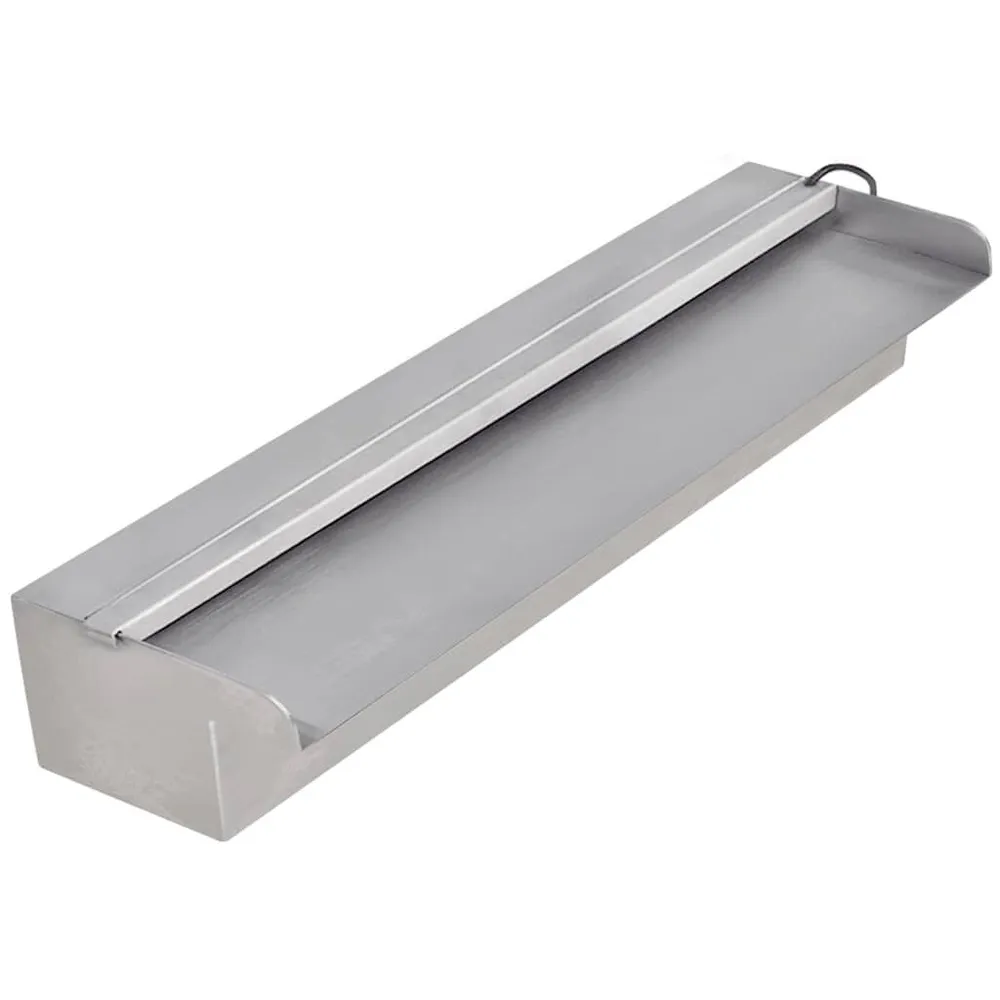 Lame d'eau rectangulaire à LED 45 cm en acier inoxydable pour piscine pour stockage extérieur