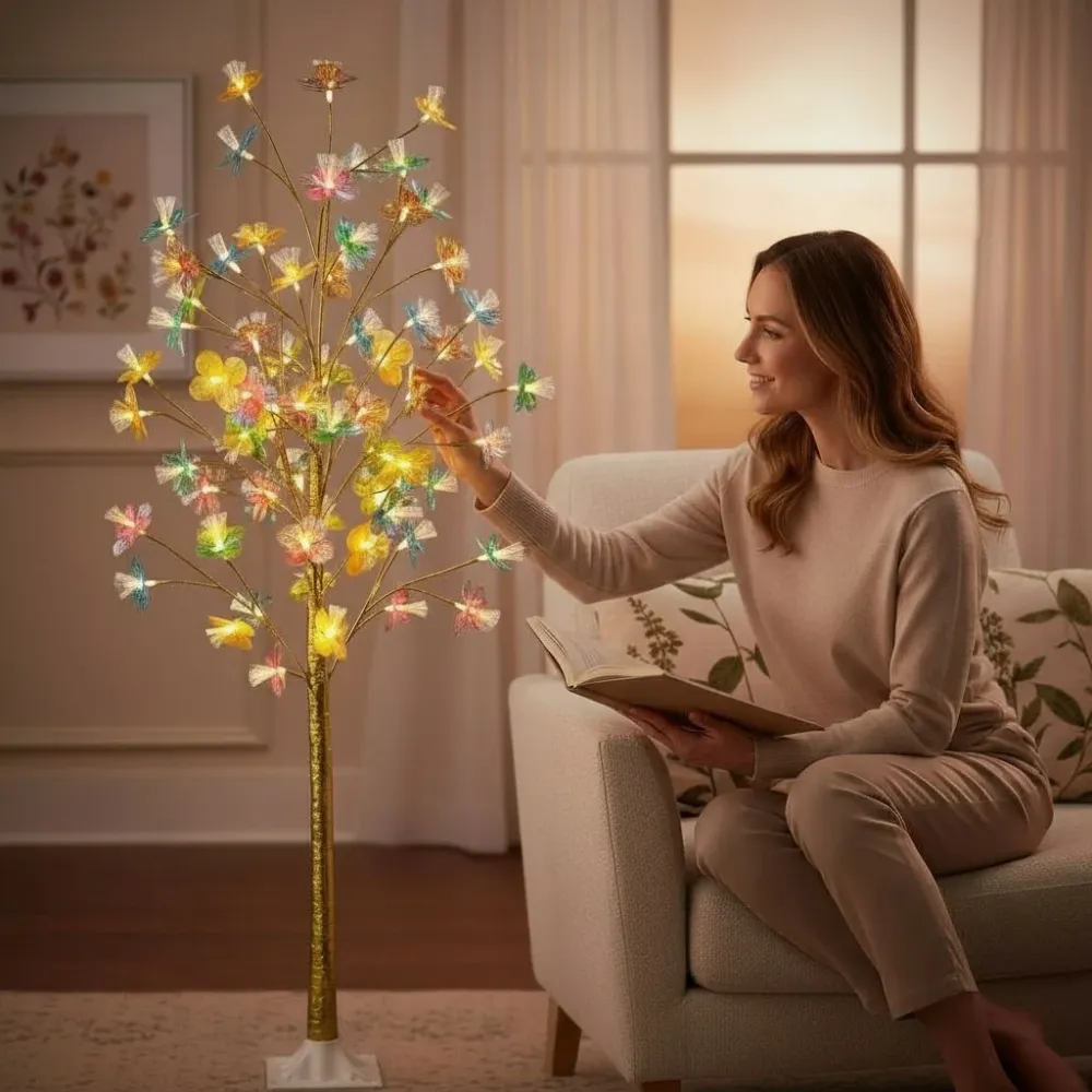 Porte-bagages scooter 1.2m LED Tree Flowers Multicoloured