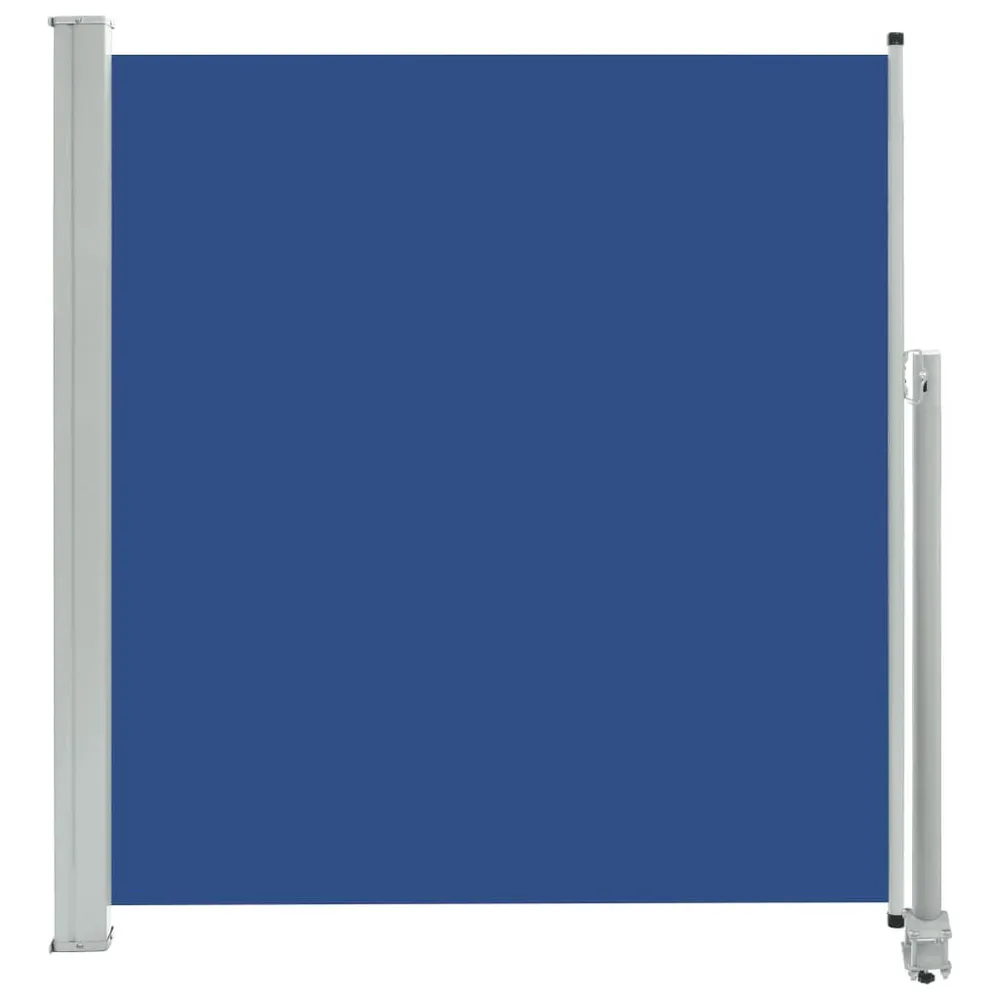 Porte-bagages scooter Auvent latéral rétractable de patio 140 x 300 cm Bleu