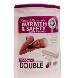 Pure Pleasure Electric Blanket Double - Blanc pur