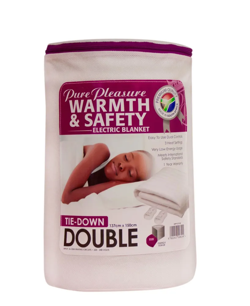 Pure Pleasure Electric Blanket Double - Blanc pur