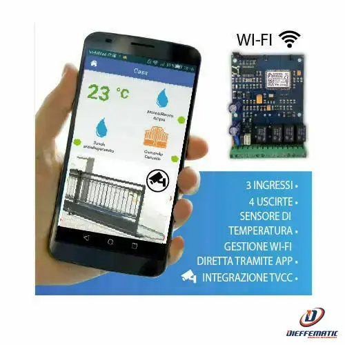 Racing Modulo Scheda Centrale Wifi Wi-fi Per Controllo Garage Basculante Sezionale Box