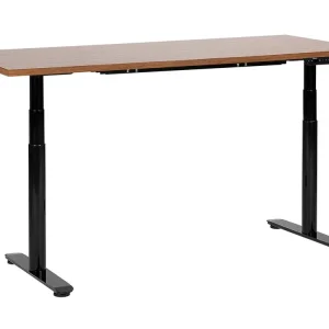 Réglable Desk Electric Dark Wood DESTINAS avec Garantie