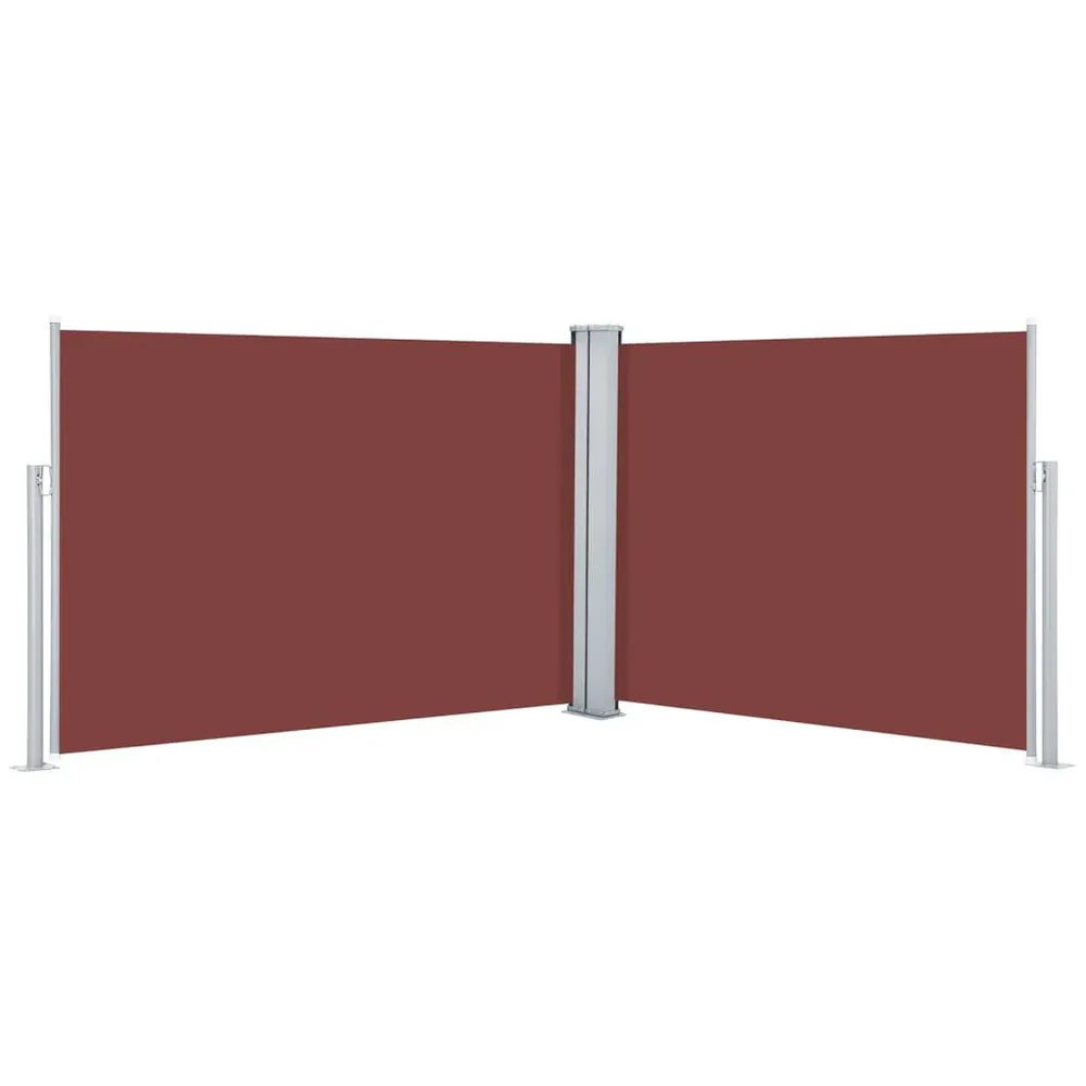 Rétroviseur sport Auvent latéral rétractable Marron 100 x 1000 cm