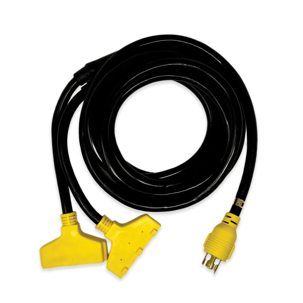 Rétroviseur sport Power Cord, L14-30P to (6) 5-20R, 18 ft