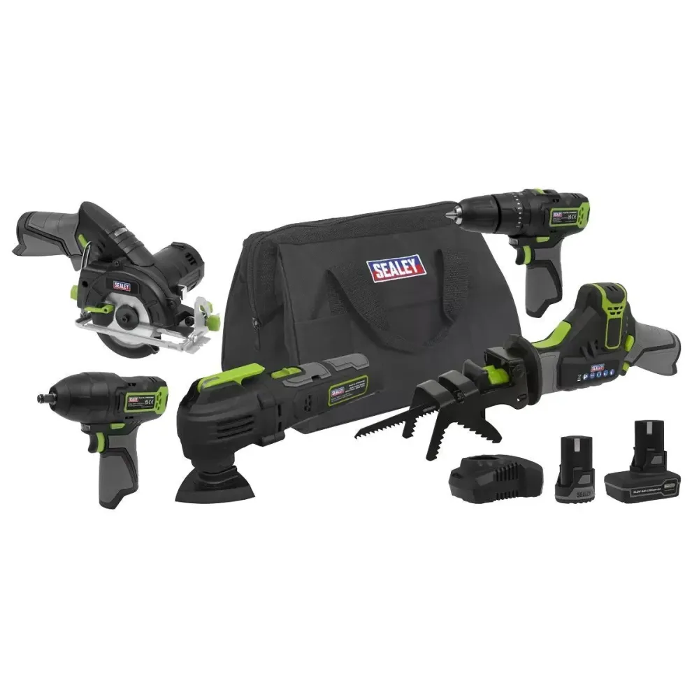 Sealey CP108VCOMBO8 5 x 10.8V Débranché Combo Kit -2 Batteries