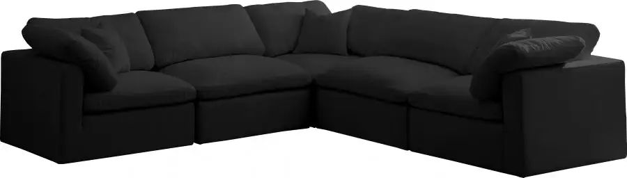 Sectionnel RéVersible En Duvet Modulaire Courant En Velours Pelucheux Confortable Comme Un Nuage