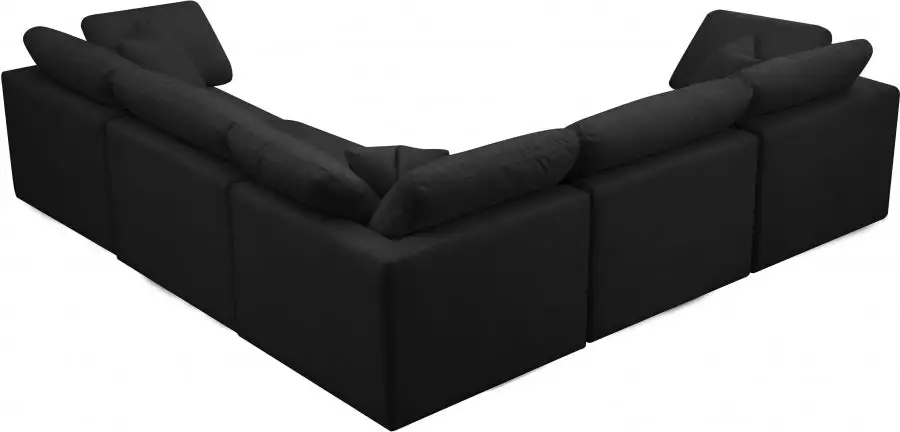Sectionnel RéVersible En Duvet Modulaire Courant En Velours Pelucheux Confortable Comme Un Nuage