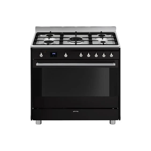 Smeg 90cm Cooker Gas Hob Noir jais