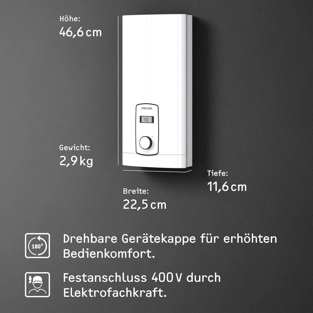 Stiebel Eltron DHB-E 18/21/24 LCD Chauffe-eau électronique 236745 avec système antivol