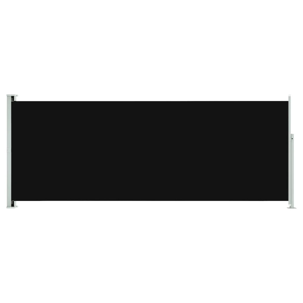 Support smartphone Auvent latéral rétractable de patio 117x300 cm noir
