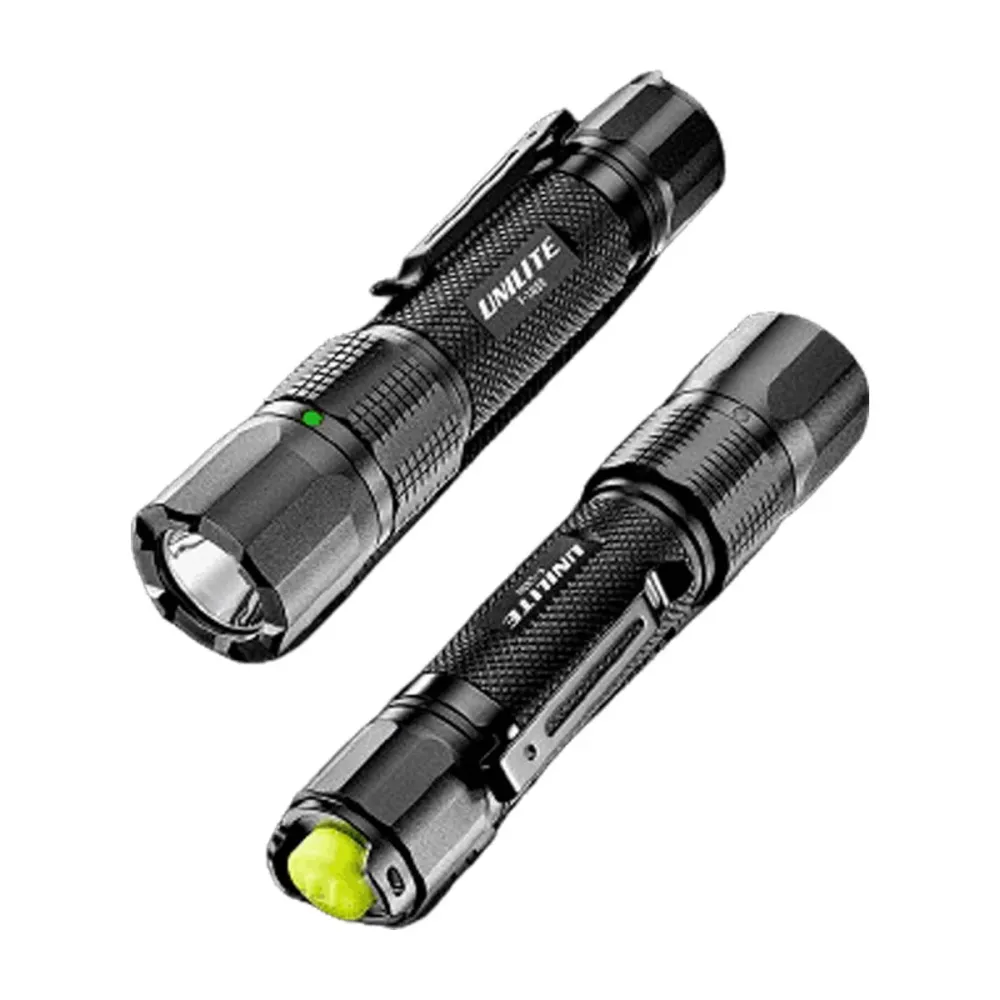 Unilite Dual Power Rechargeable Aluminium LED Flashlight F-1400