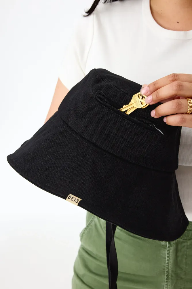 Wide Brim Sun-Hat Noir jais
