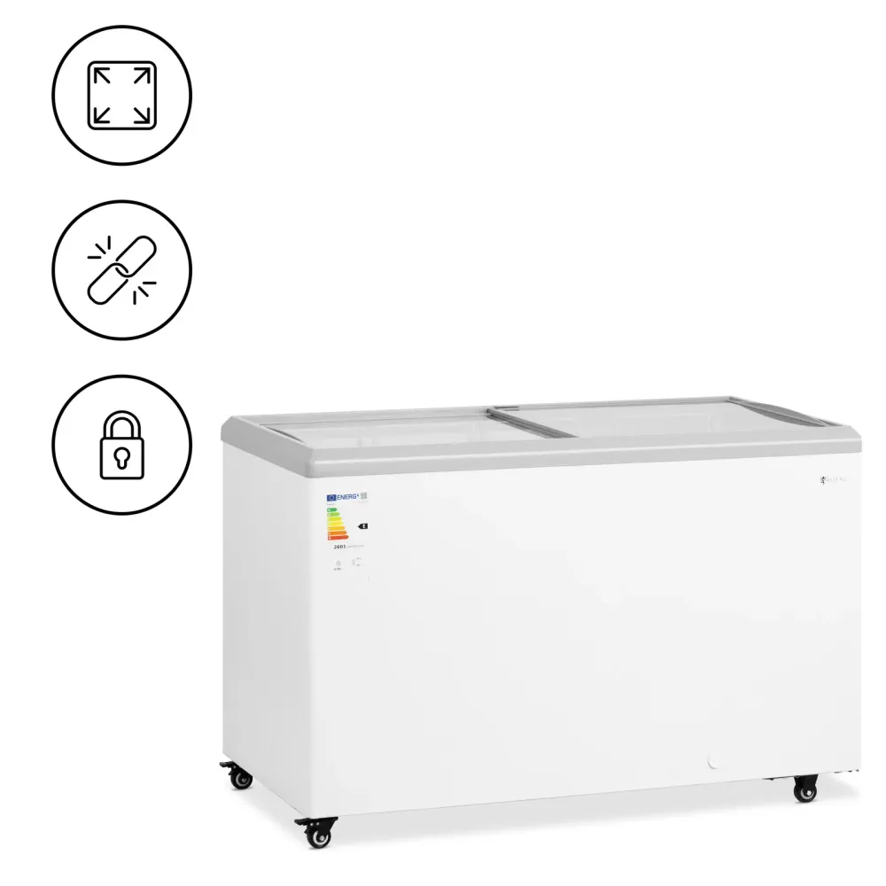 Lubrifiant transmission Congélateur professionnel vitré 360 litres verrouillable aluminium blanc 14_0008739