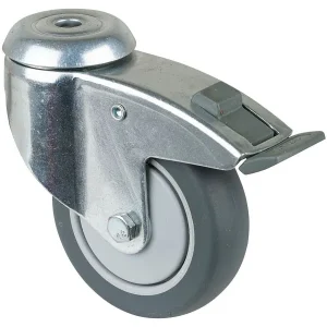 Roulettes BS Roulettes pour matériel lourd avec frein largeur 30 mm Ø100 mm jusqu'à 80 kg bande de roulement en c...