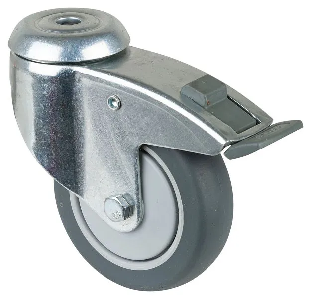 Roulettes BS Roulettes pour matériel lourd avec frein largeur 30 mm Ø100 mm jusqu'à 80 kg bande de roulement en c...