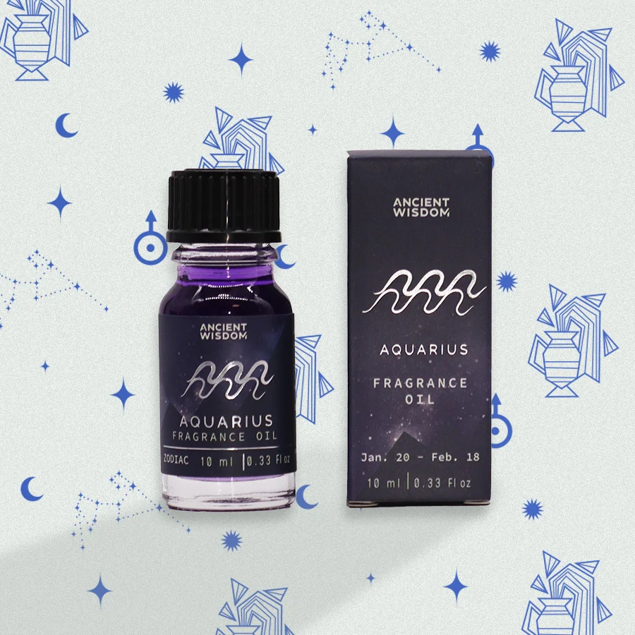 Huile parfumée astro Verseau avec bouteille doseuse