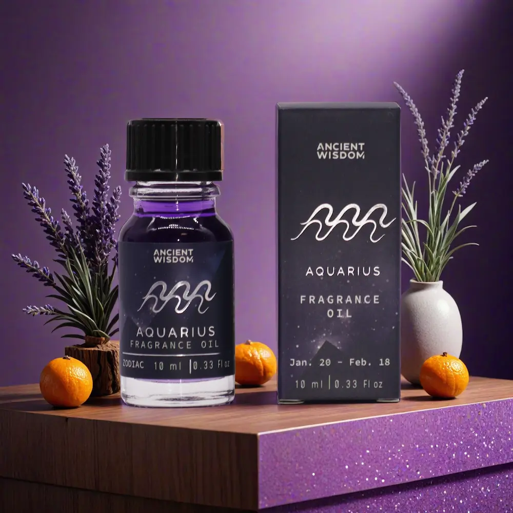 Huile parfumée astro Verseau avec bouteille doseuse