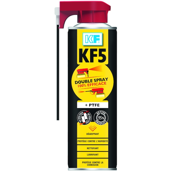 Dégrippant lubrifiant multi-usages KF5 duo spray - 650 mL brut / 500 mL net - érosol - KF